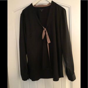 Ann Taylor Black V neck Blouse
